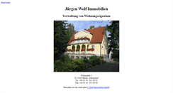 Desktop Screenshot of juergen-wolf-immobilien.de